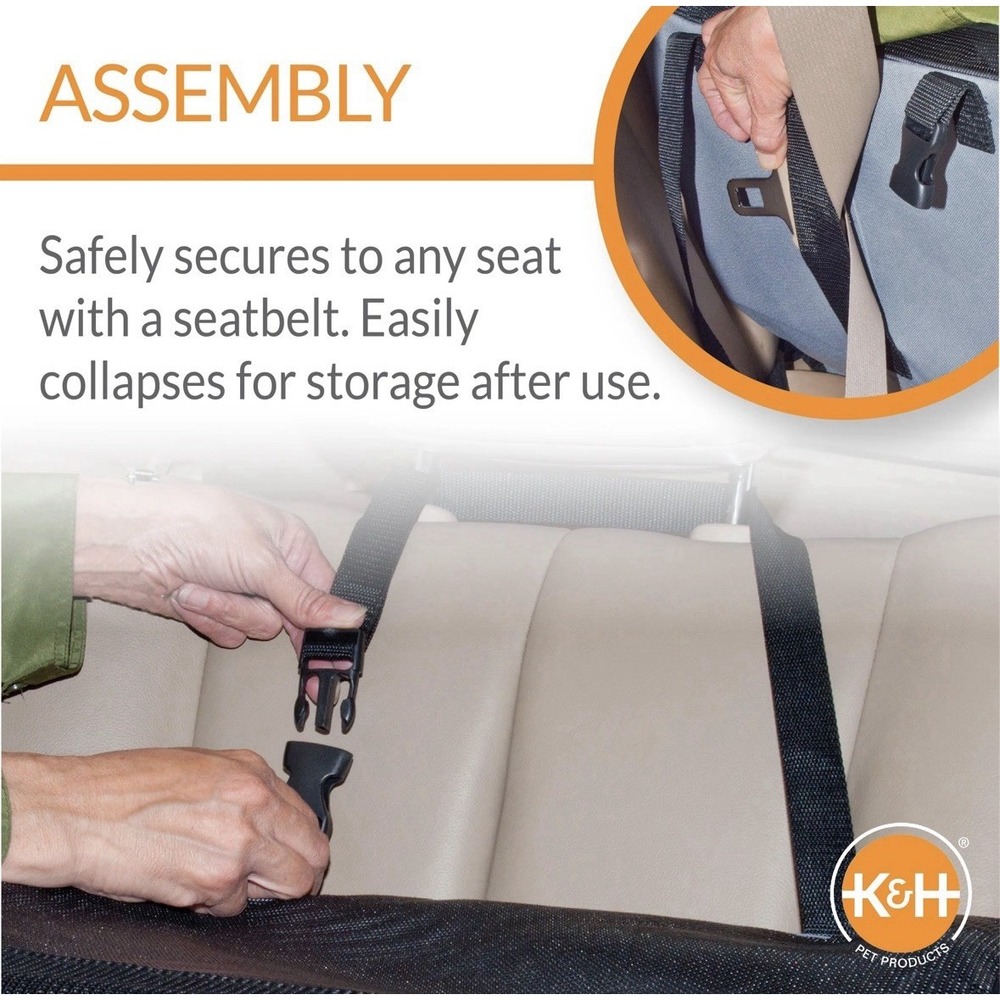 K&H Pet Products Enclosed Large Dog Car Seat, Travel Safety Carrier, Dog Travel - Picture 4 of 8